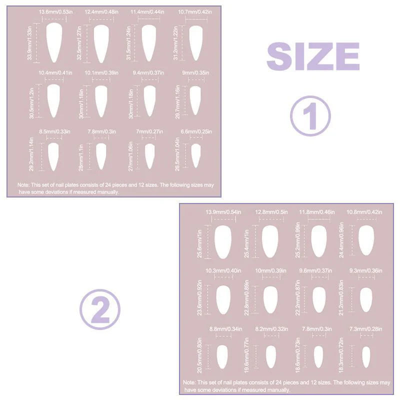 Gradient 3D Butterfly Press-On Nail Art Set for Women and Girls, 24 Pieces with Rhinestone Accents, Jelly Tape, and Nail File - Elegant Stick-On Nails Kit for Gifting and Acrylic Nail Art