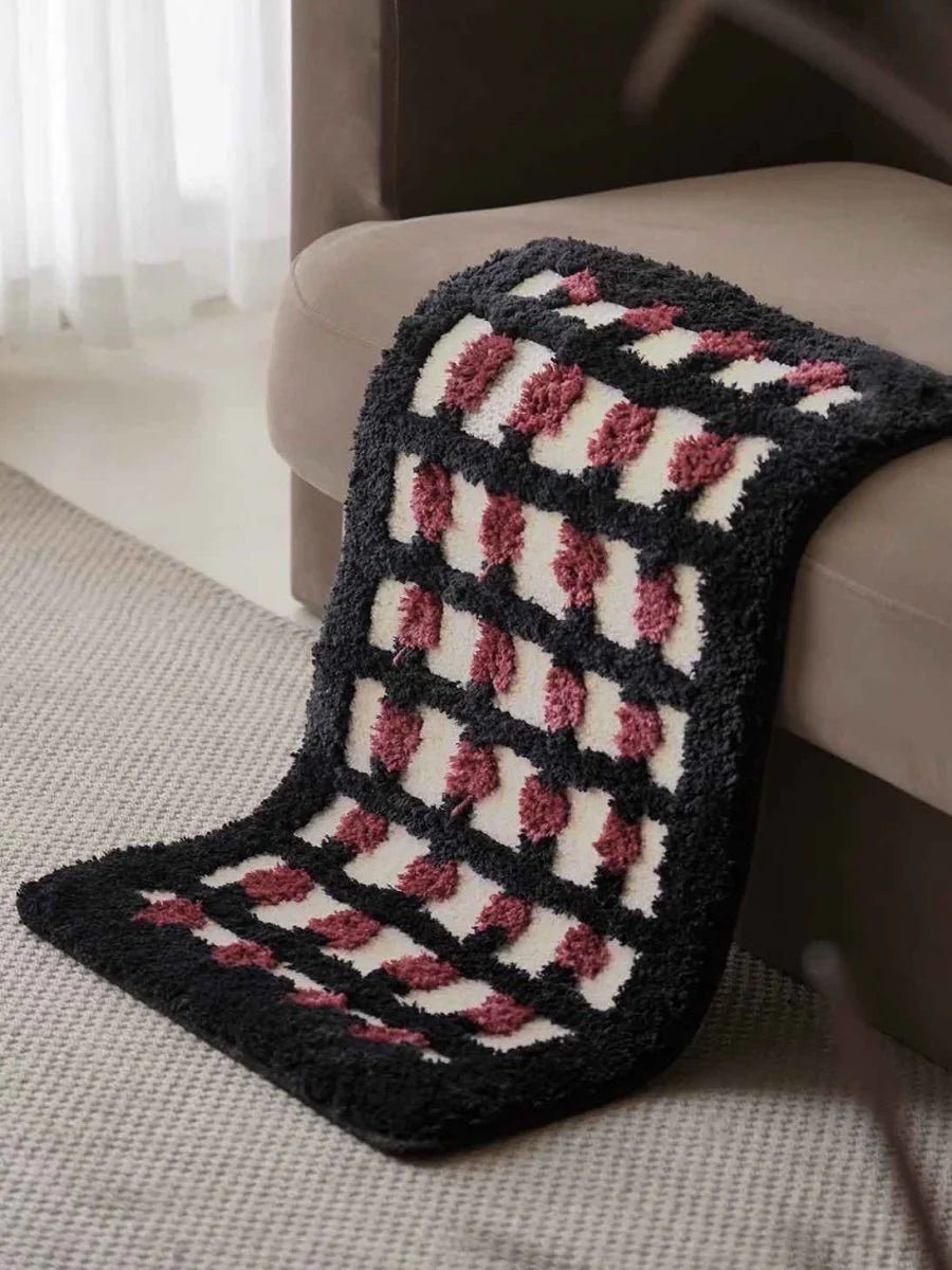 Premium Retro Dotted Bath Rug - Ultra Soft, Highly Absorbent, and Anti-Slip Design