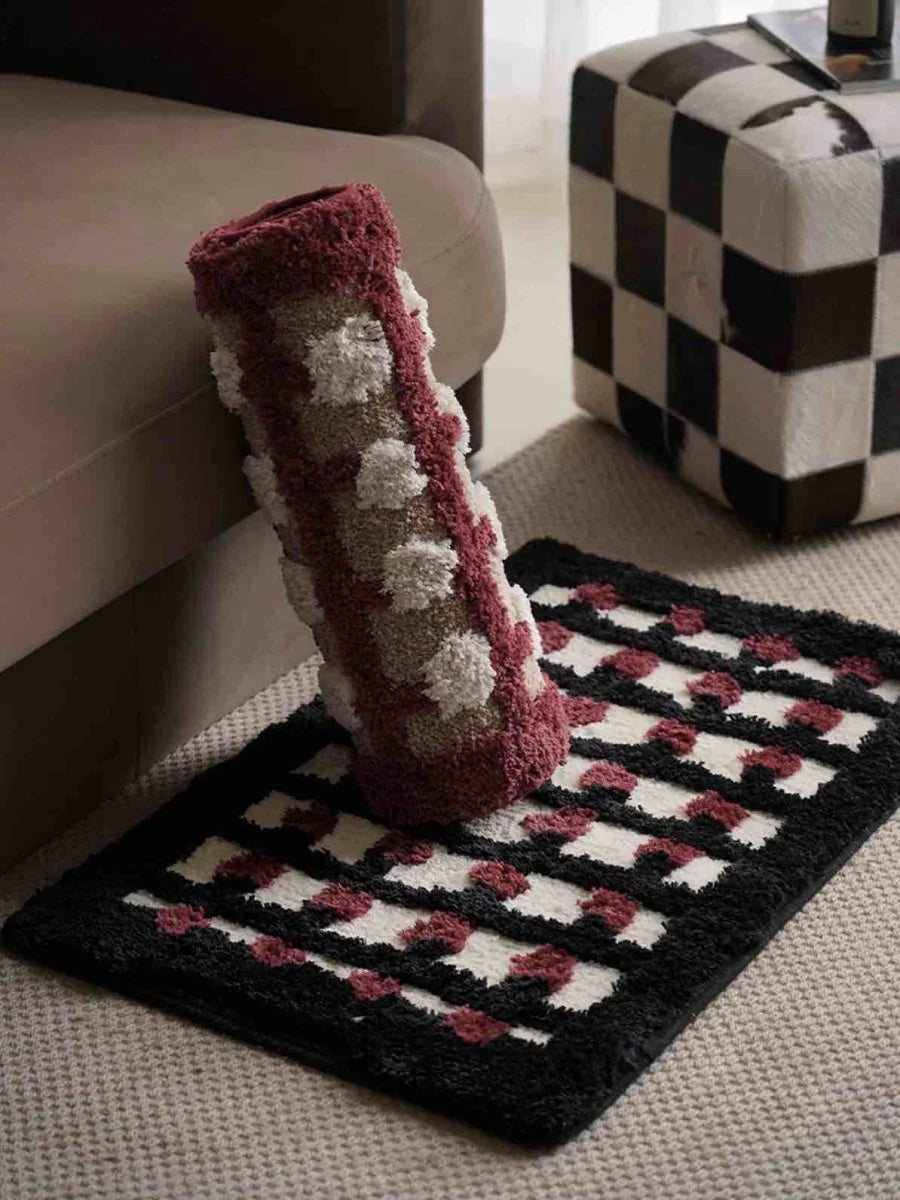 Premium Retro Dotted Bath Rug - Ultra Soft, Highly Absorbent, and Anti-Slip Design