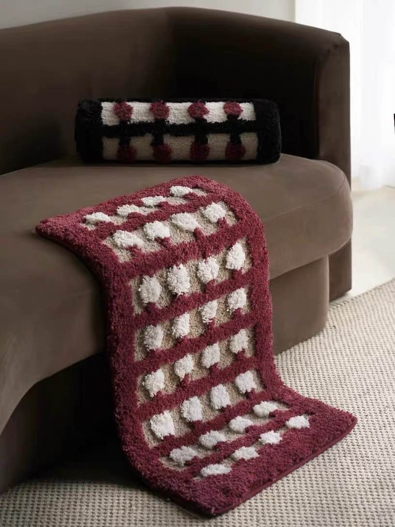 Premium Retro Dotted Bath Rug - Ultra Soft, Highly Absorbent, and Anti-Slip Design