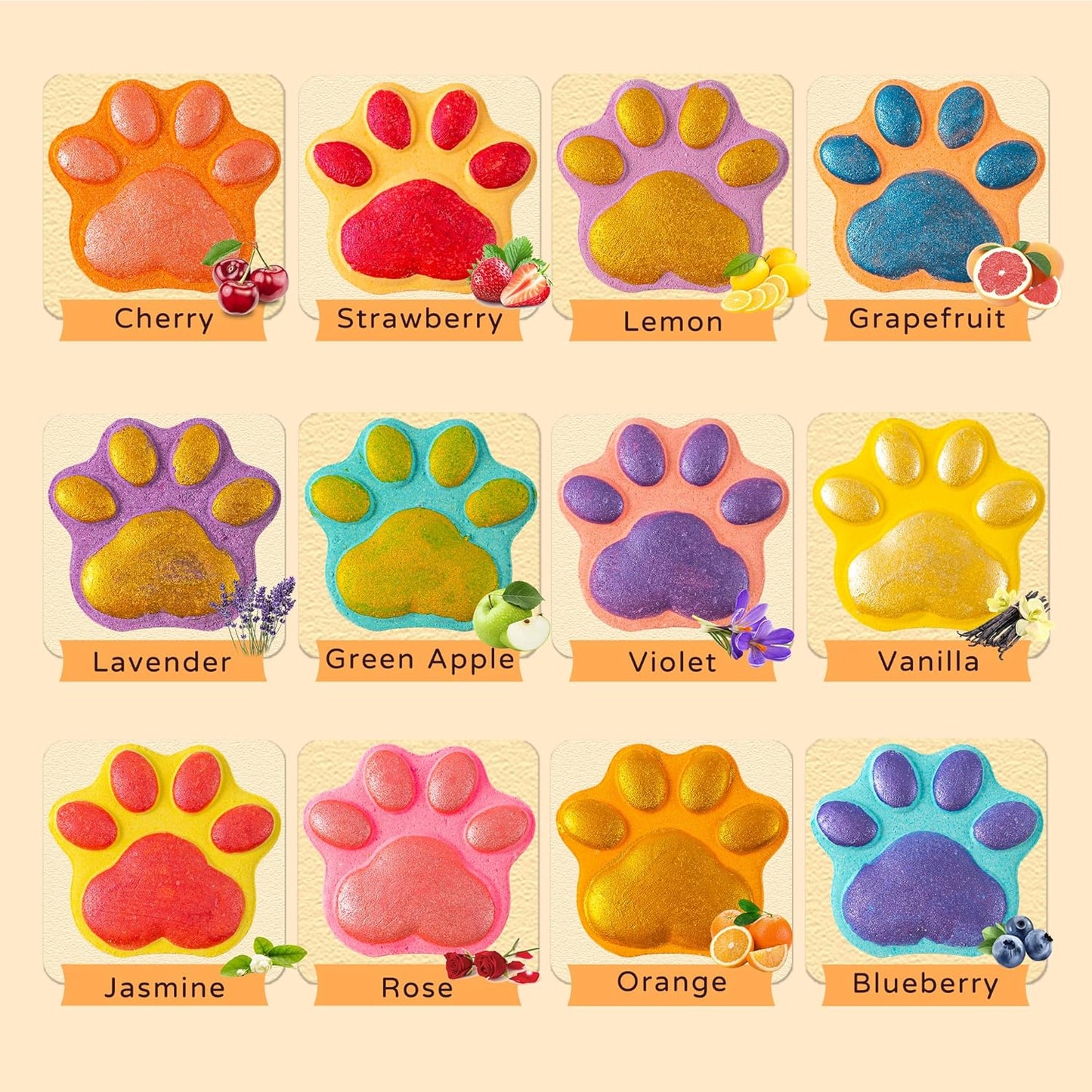 Bath Bombs for Kids with Surprise Toys Inside, 12 Pack Paw Bath Bombs Gift Set, Bubble Bath Bomb Kit with Toys, Kids Bubble Bath Fizzy for Girls Boys with Bath Inside