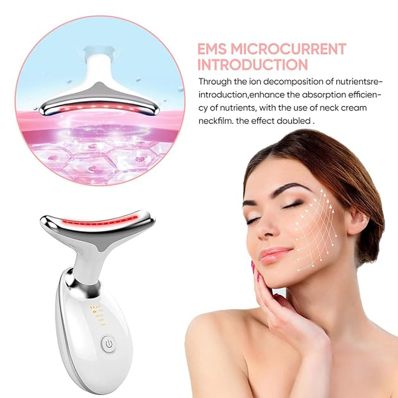 Professional Facial Massager for Skin Care | Double Chin Reduction | 7 Color Modes | Face Sculpting Device | Thermal, Vibration, and Microcurrent Technology | USPS/UPS Tracking (US Shipping Only)