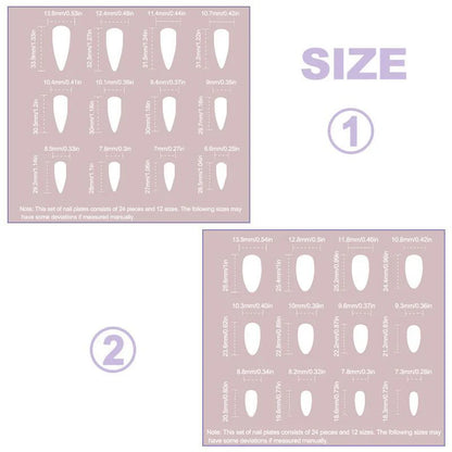 Gradient 3D Butterfly Press-On Nail Art Set for Women and Girls, 24 Pieces with Rhinestone Accents, Jelly Tape, and Nail File - Elegant Stick-On Nails Kit for Gifting and Acrylic Nail Art