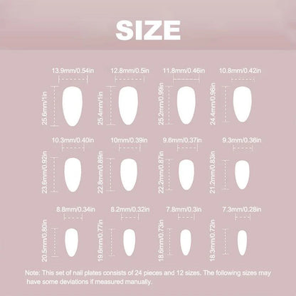 Gradient 3D Butterfly Press-On Nail Art Set for Women and Girls, 24 Pieces with Rhinestone Accents, Jelly Tape, and Nail File - Elegant Stick-On Nails Kit for Gifting and Acrylic Nail Art