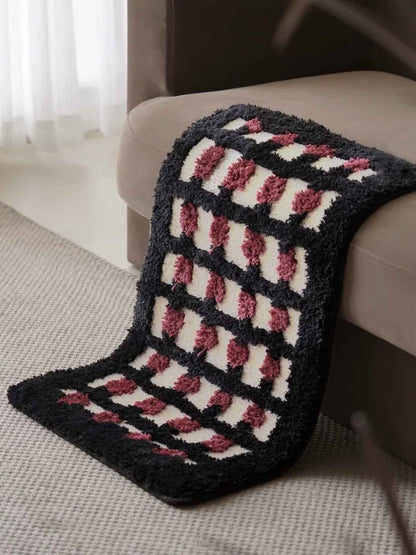 Premium Retro Dotted Bath Rug - Ultra Soft, Highly Absorbent, and Anti-Slip Design