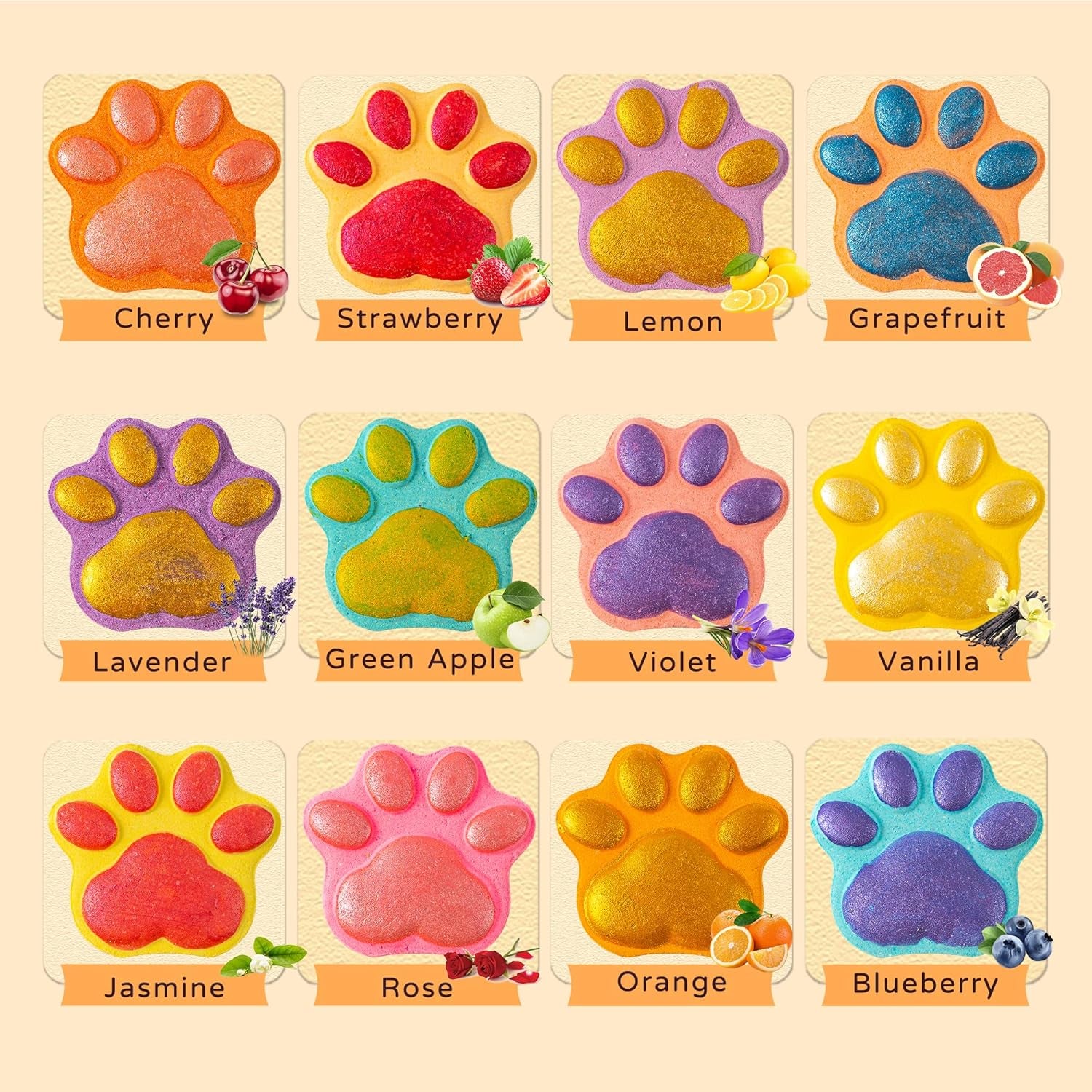 Bath Bombs for Kids with Surprise Toys Inside, 12 Pack Paw Bath Bombs Gift Set, Bubble Bath Bomb Kit with Toys, Kids Bubble Bath Fizzy for Girls Boys with Bath Inside