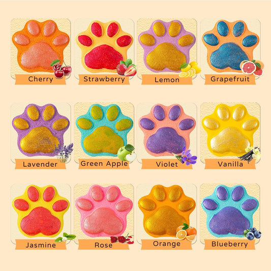 Bath Bombs for Kids with Surprise Toys Inside, 12 Pack Paw Bath Bombs Gift Set, Bubble Bath Bomb Kit with Toys, Kids Bubble Bath Fizzy for Girls Boys with Bath Inside