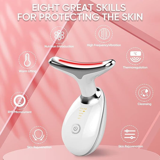 Professional Facial Massager for Skin Care | Double Chin Reduction | 7 Color Modes | Face Sculpting Device | Thermal, Vibration, and Microcurrent Technology | USPS/UPS Tracking (US Shipping Only)